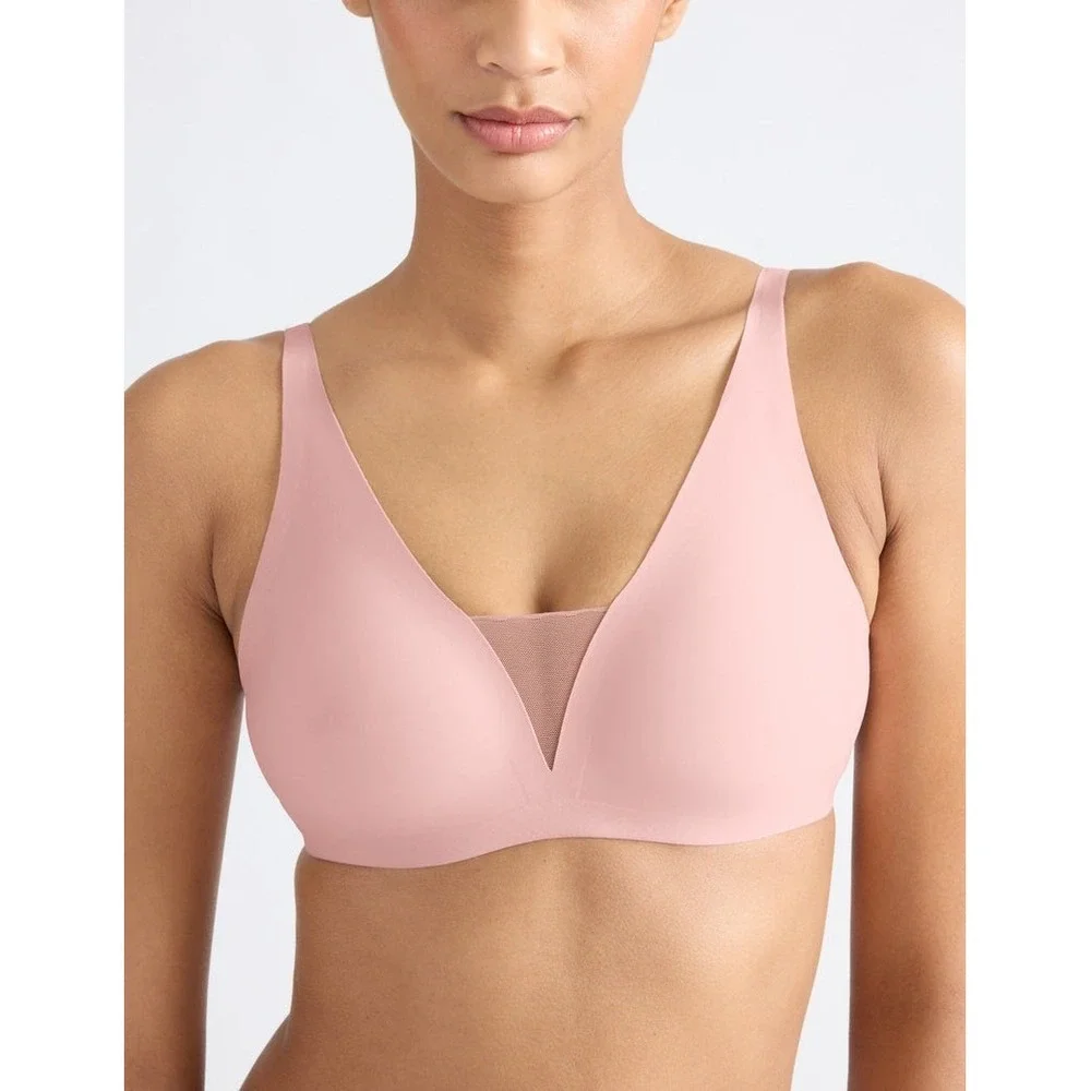 NWT Knix Revolution Shadow Mesh Wireless Bra - Size Med Rosewater